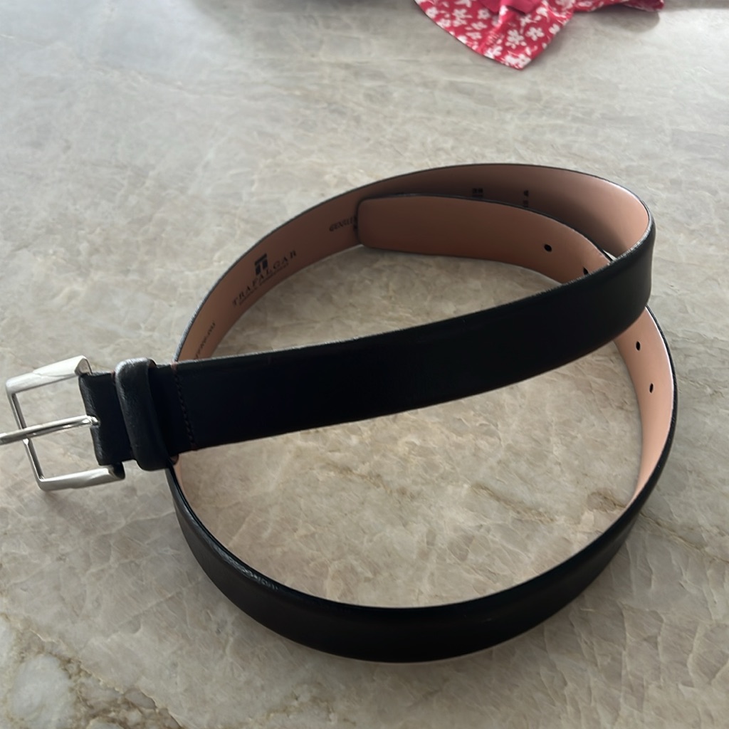 Trafalgar Leather Belt Rafferty Rich Dark Brown Genuine Italian Leather Size 38 — image 2 of 8